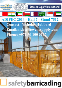 ADIPEC 2014 - BLH Stop Drop Barricading - Stevens Supply International
